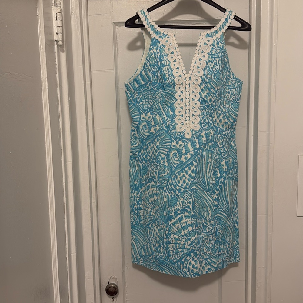 Lilly Pulitzer Blue and White Shift Dress